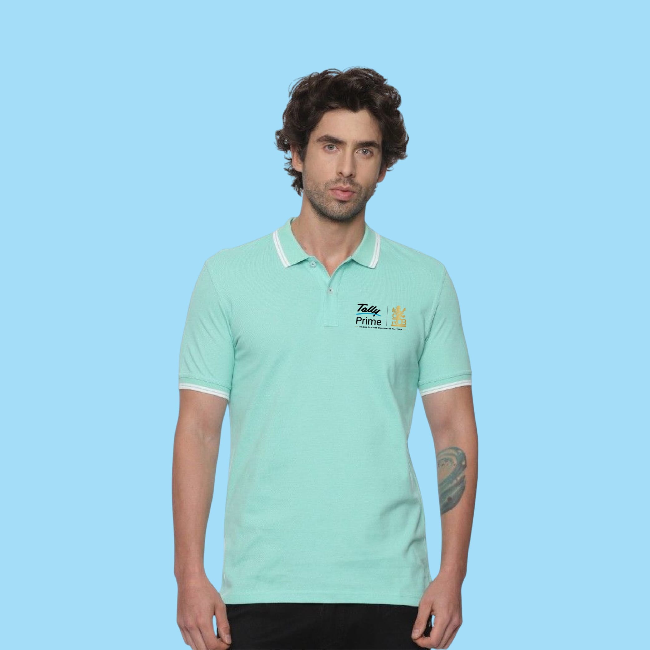 Allen Solly Polo T-shirt Men- Turquoise Green